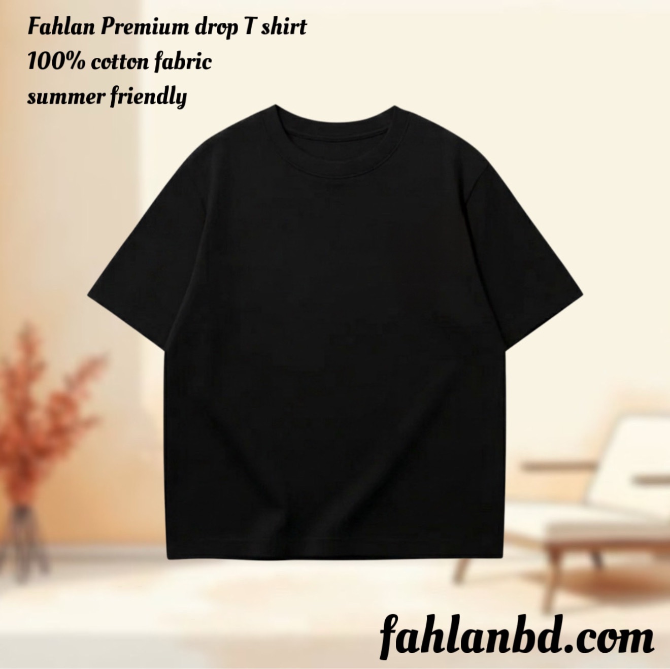 f2953b42-c0de-4718-9b14-6a9991766a2f solid premium drop T -shirt high Quality - Image 1