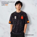 100% Premium acid wash Drop shoulder Two star